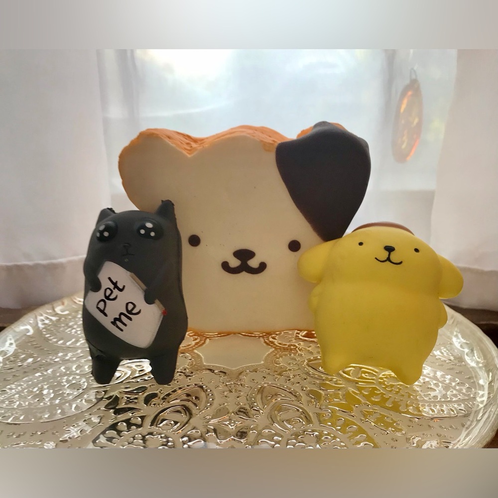Lot Kawaii Slow Rise Dog Cat Sanrio PomPomPurin Fidget Novelty Collectible Toys